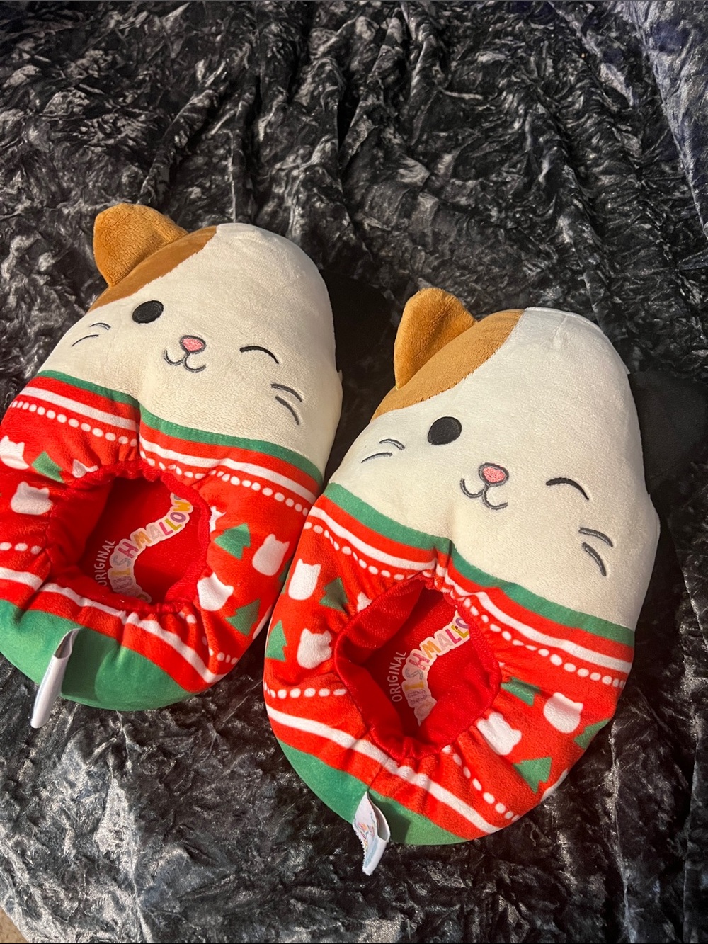 Squishmallow Christmas Cat Slippers